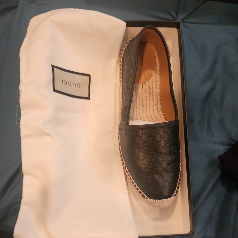 Gucci Black Espadrilles with Signature Design